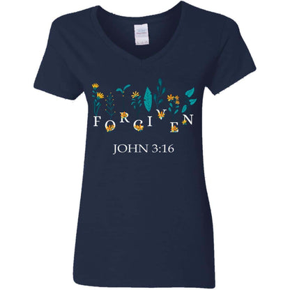 Forgiven | 019 G500VL Ladies' 5.3 oz. V-Neck T-Shirt