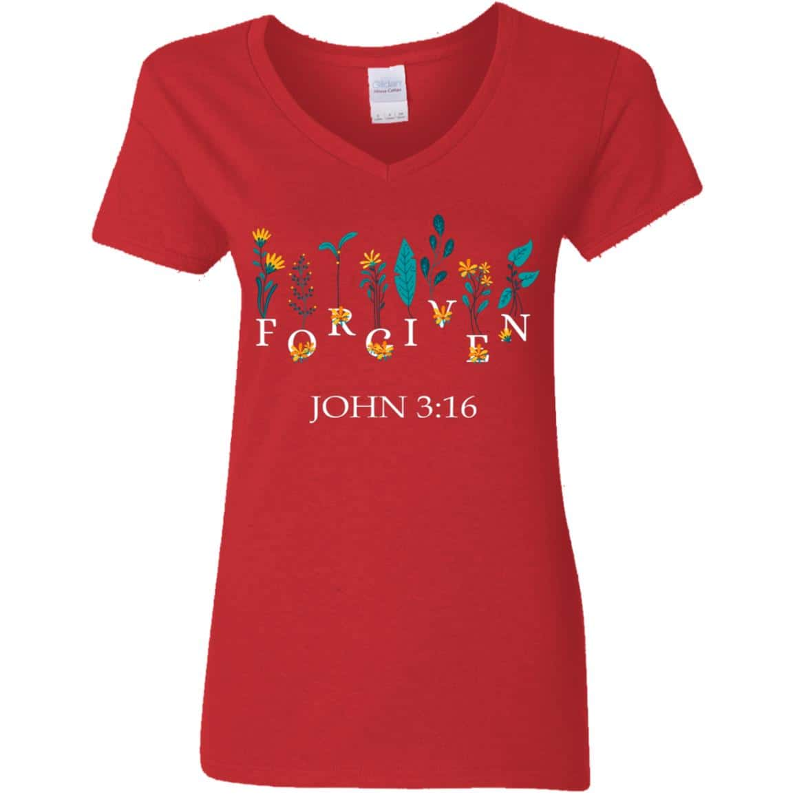 Forgiven | 019 G500VL Ladies' 5.3 oz. V-Neck T-Shirt