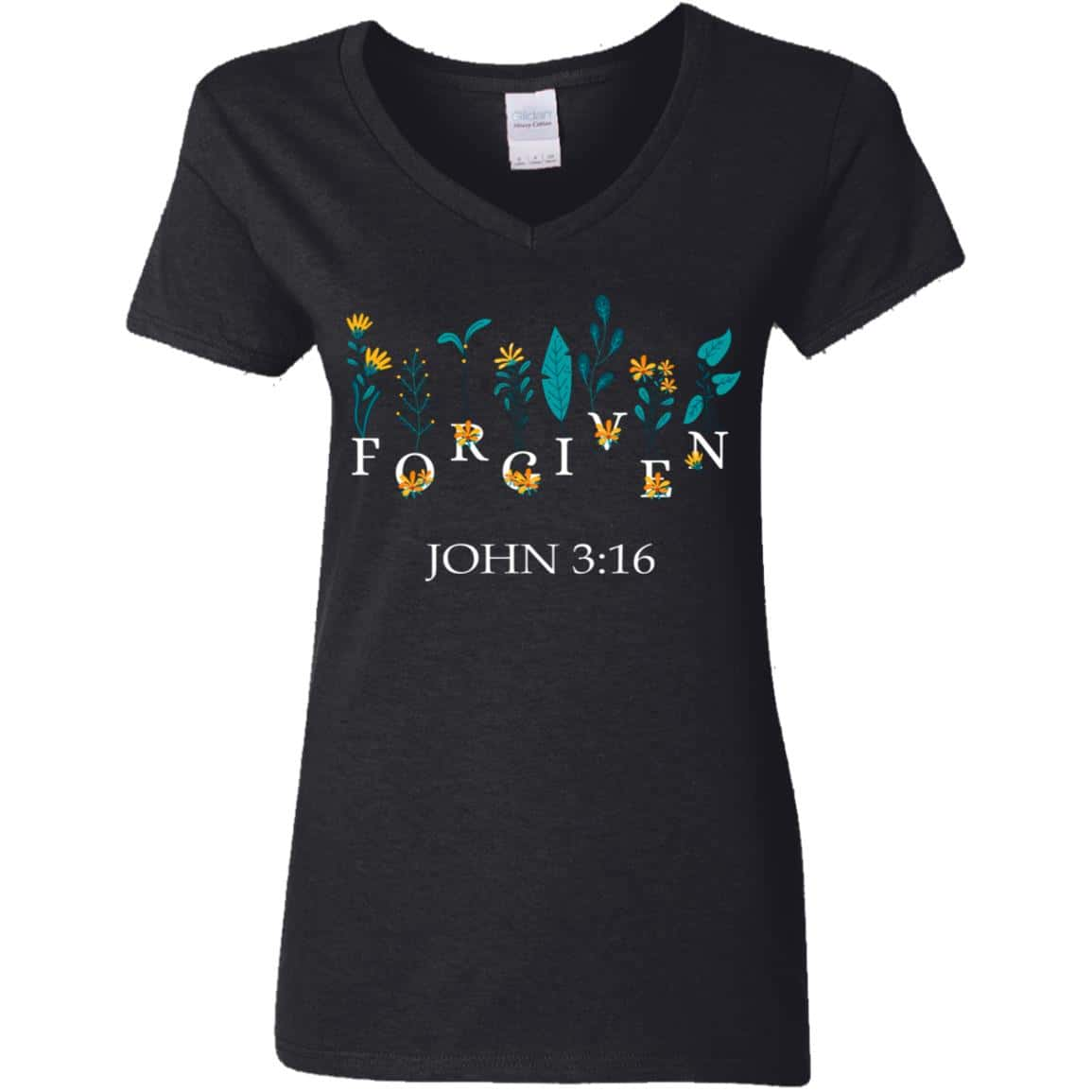 Forgiven | 019 G500VL Ladies' 5.3 oz. V-Neck T-Shirt