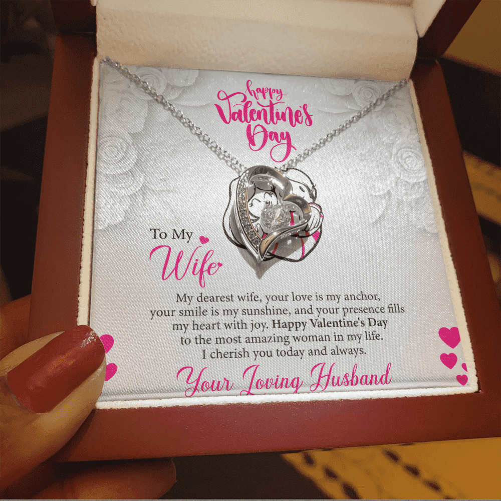 Happy Valentines Day | To My Wife | Heart Pendant