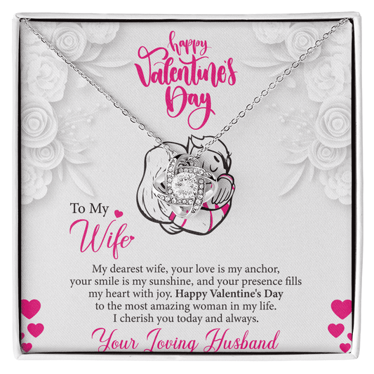 Happy Valentines Day | To My Wife | Love Knot Necklace