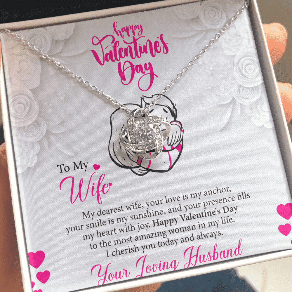 Happy Valentines Day | To My Wife | Love Knot Necklace