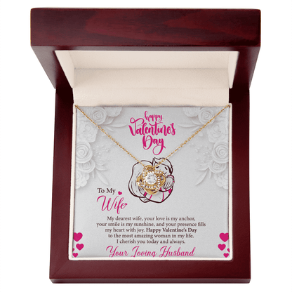 Happy Valentines Day | To My Wife | Love Knot Necklace