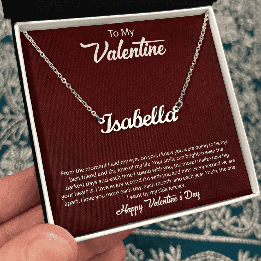 Happy Valentines Day | Custom Name Necklace