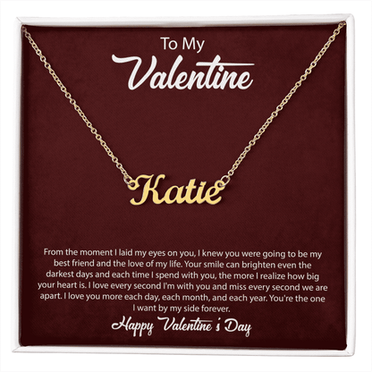 Happy Valentines Day | Custom Name Necklace