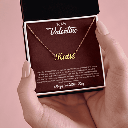 Happy Valentines Day | Custom Name Necklace