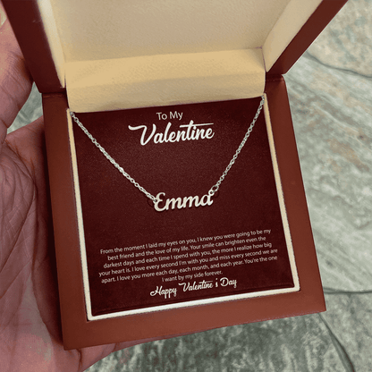 Happy Valentines Day | Custom Name Necklace