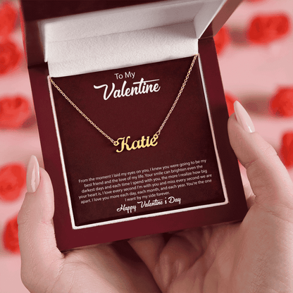 Happy Valentines Day | Custom Name Necklace