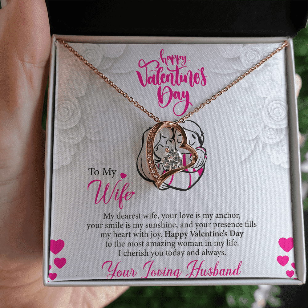 Happy Valentines Day | To My Wife | Heart Pendant