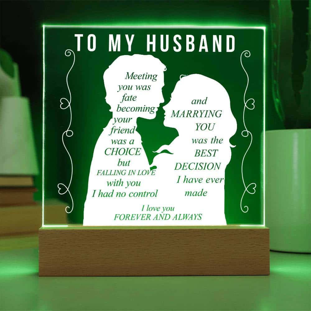 To My Husband | Square Acrylic Plaque