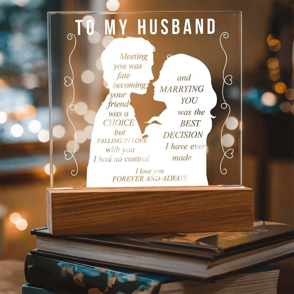 To My Husband | Square Acrylic Plaque