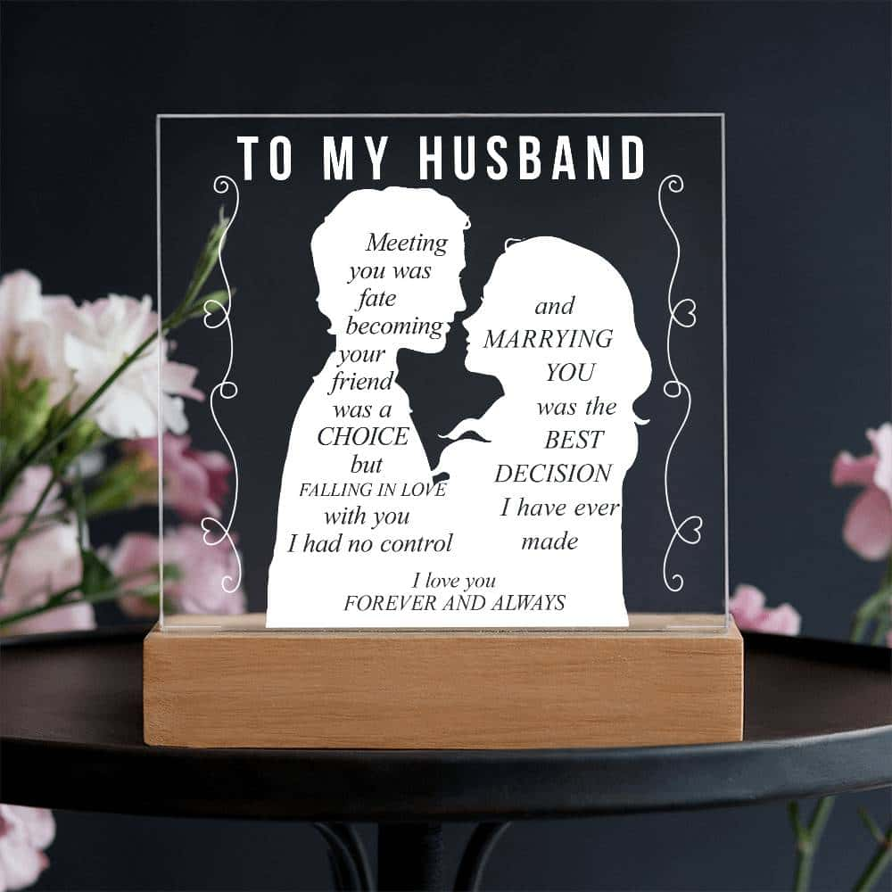 To My Husband | Square Acrylic Plaque